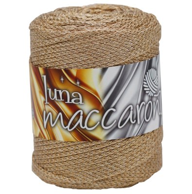Maccaroni Luna 01 золото Maccaroni 90% металлик, 10% хлопок, длина в мотке 110 м. 200 гр.