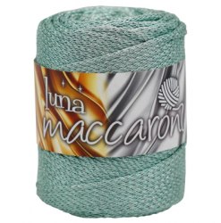 Maccaroni Luna 03 мята Maccaroni 90% металлик, 10% хлопок, длина в мотке 110 м. 200 гр.