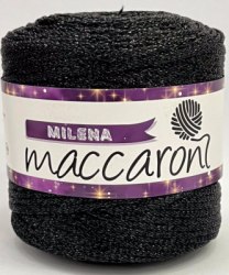 Maccaroni Milena 02 черный Maccaroni 80% хлопок, 20% люрекс, длина в мотке 170 м. 200 гр.
