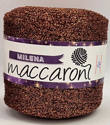 Maccaroni Milena 15 светло коричневый Maccaroni 80% хлопок, 20% люрекс, длина в мотке 170 м. 200 гр.