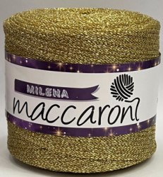 Maccaroni Milena 19 золото Maccaroni 80% хлопок, 20% люрекс, длина в мотке 170 м. 200 гр.