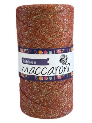 Maccaroni Ribbon Lurex 08 терракот Maccaroni 100% полипропилен (с люрексом), длина в мотке 140 м. 250 гр.