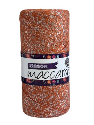 Maccaroni Ribbon Lurex 09 оранжевый Maccaroni 100% полипропилен (с люрексом), длина в мотке 140 м. 250 гр.