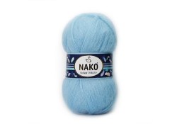 Nako Mohair Delicate цвет 6119 голубой Nako 5% мохер, 10% шерсть, 85% акрил. Моток 100 гр. 500 м.