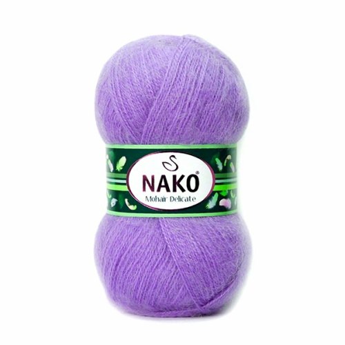 Nako Mohair Delicate цвет 6135 лавандовый Nako 5% мохер, 10% шерсть, 85% акрил. Моток 100 гр. 500 м.