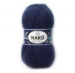 Nako Mohair Delicate цвет 6146 темно синий Nako 5% мохер, 10% шерсть, 85% акрил. Моток 100 гр. 500 м.