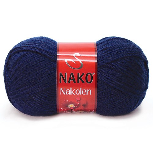 Nako Nakolen цвет 148 темно синий Nako 49% шерсть, 51% премиум акрил, длина в мотке 210 м.