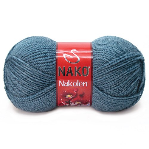 Nako Nakolen цвет 185 серо-голубой Nako 49% шерсть, 51% премиум акрил, длина в мотке 210 м.