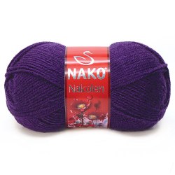 Nako Nakolen цвет 188 фиолетовый Nako 49% шерсть, 51% премиум акрил, длина в мотке 210 м.