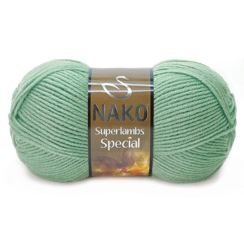 Nako Superlambs Special цвет 10483 зеленая мята Nako 49% шерсть, 51% акрил, длина в мотке 200 м.