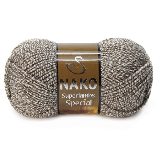Nako Superlambs Special цвет 21264 бежевый меланж Nako 49% шерсть, 51% акрил, длина в мотке 200 м.