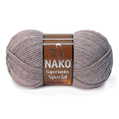 Nako Superlambs Special цвет 23131 серо-бежевый Nako 49% шерсть, 51% акрил, длина в мотке 200 м.