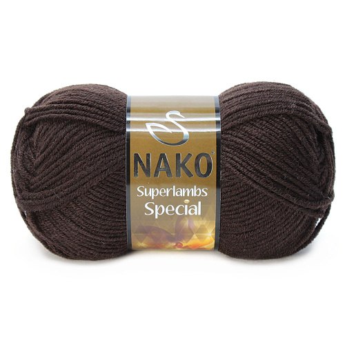 Nako Superlambs Special цвет 4987 коричневый Nako 49% шерсть, 51% акрил, длина в мотке 200 м.