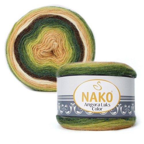 Nako Angora Luks Color цвет 81905 Nako 5% мохер, 15 % шерсть, 80% премиум акрил, длина в мотке 810 м.