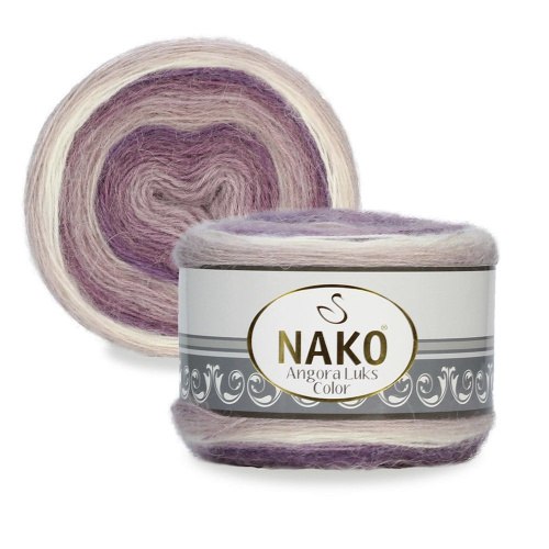 Nako Angora Luks Color цвет 82360 Nako 5% мохер, 15 % шерсть, 80% премиум акрил, длина в мотке 810 м.