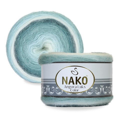 Nako Angora Luks Color цвет 82362 Nako 5% мохер, 15 % шерсть, 80% премиум акрил, длина в мотке 810 м.