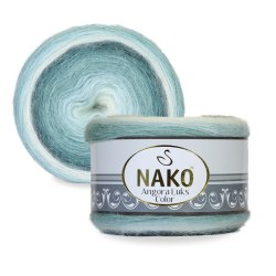 Nako Angora Luks Color цвет 82362. Остаток 1 моток! Nako 5% мохер, 15 % шерсть, 80% премиум акрил, длина в мотке 810 м.