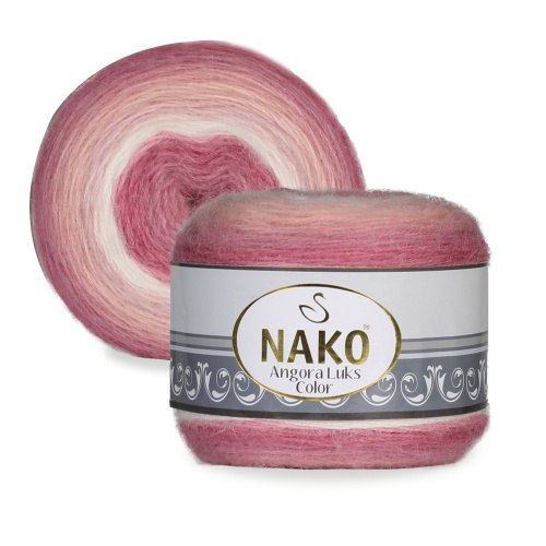 Nako Angora Luks Color цвет 82365 Nako 5% мохер, 15 % шерсть, 80% премиум акрил, длина в мотке 810 м.