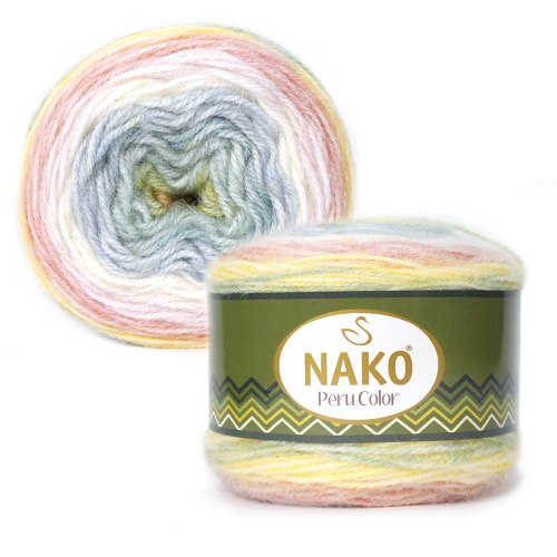 Nako Peru Color цвет 32182 Nako 25% альпака, 25 % шерсть, 50% акрил, длина в мотке 310 м.