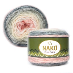 Nako Peru Color цвет 32183 Nako 25% альпака, 25 % шерсть, 50% акрил, длина в мотке 310 м.