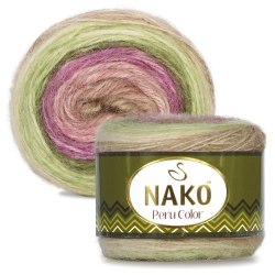 Nako Peru Color цвет 32414 Nako 25% альпака, 25 % шерсть, 50% акрил, длина в мотке 310 м.