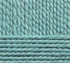 Народная, цвет 752 дымчато бирюзовый ООО Пехорский текстиль 30% шерсть, 70% акрил высокообъемный, длина 220м в мотке