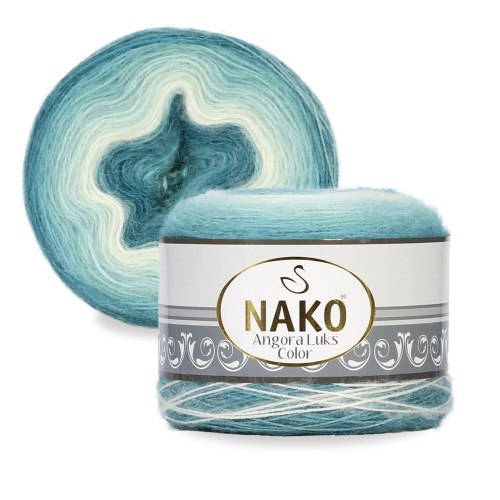 Nako Angora Luks Color цвет 82364 Nako 5% мохер, 15 % шерсть, 80% премиум акрил, длина в мотке 810 м.
