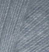 Alize Angora Real 40 цвет 87 угольно серый Alize 40% шерсть, 60% акрил, длина 480м в мотке