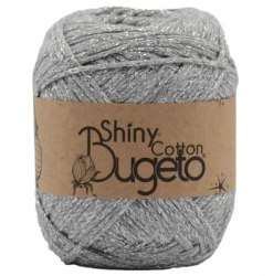 Bugeto Shiny Cotton цвет 102-S серебро Bugeto 85% хлопок, 15 люрекс, длина в мотке 230-250м.
