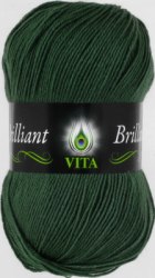 Vita Brilliant цвет 5124 зеленый Yarn Art 45% шерсть ластер, 55% акрил, длина в мотке 380 м.