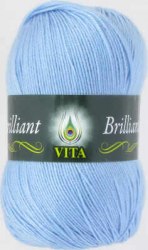 Vita Brilliant цвет 5125 голубой Yarn Art 45% шерсть ластер, 55% акрил, длина в мотке 380 м.