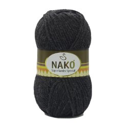 Nako Superlambs Special цвет 1441 графит Nako 49% шерсть, 51% акрил, длина в мотке 200 м.