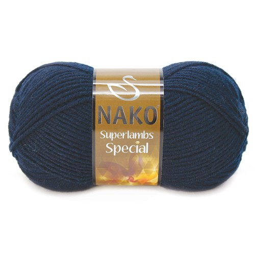 Nako Superlambs Special цвет 3088 синий Nako 49% шерсть, 51% акрил, длина в мотке 200 м.