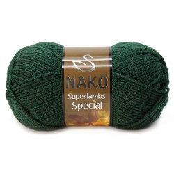 Nako Superlambs Special цвет 3601 зеленый Nako 49% шерсть, 51% акрил, длина в мотке 200 м.