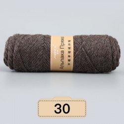 Menca Alpaca Wool Yarn цвет 30 кофе Menca 30% шерсть альпаки, 45% овечья шерсть, 25% акрил,длина в мотке 125 м.