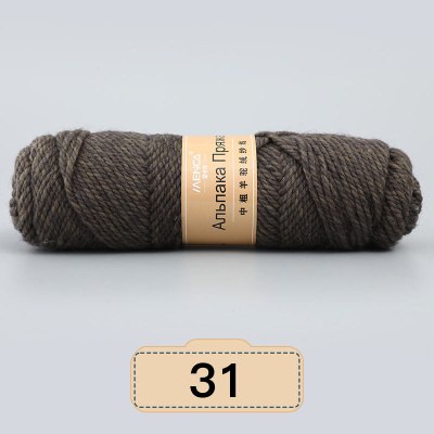 Menca Alpaca Wool Yarn цвет 31 болотный Menca 30% шерсть альпаки, 45% овечья шерсть, 25% акрил,длина в мотке 125 м.