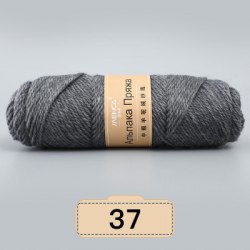 Menca Alpaca Wool Yarn цвет 37 темно серый Menca 30% шерсть альпаки, 45% овечья шерсть, 25% акрил,длина в мотке 125 м.