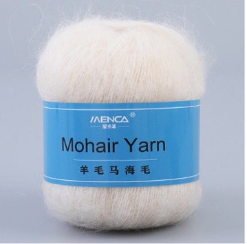 Menca Mohair Yarn цвет 02 Menca 50% мохер, 30% нейлон, 20% шерсть,длина в мотке 615 м.