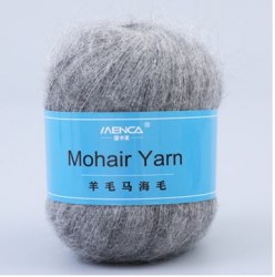 Menca Mohair Yarn цвет 06 Menca 50% мохер, 30% нейлон, 20% шерсть,длина в мотке 615 м.