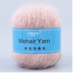 Menca Mohair Yarn цвет 15 Menca 50% мохер, 30% нейлон, 20% шерсть,длина в мотке 615 м.
