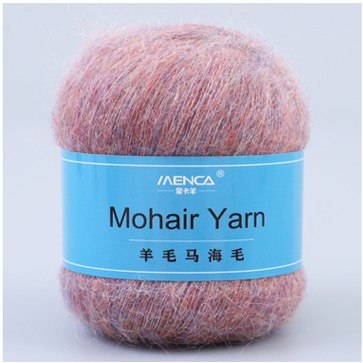 Menca Mohair Yarn цвет 22 Menca 50% мохер, 30% нейлон, 20% шерсть,длина в мотке 615 м.
