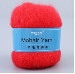 Menca Mohair Yarn цвет 24 Menca 50% мохер, 30% нейлон, 20% шерсть,длина в мотке 615 м.