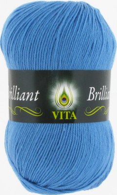 Vita Brilliant цвет 5113 темно голубой Yarn Art 45% шерсть ластер, 55% акрил, длина в мотке 380 м.