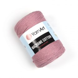Yarn Art Macrame Cotton цвет 792 пыльный сиреневый Yarn Art 80% хлопок, 20% полиэстер, длина в мотке 225 м.