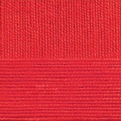 Деревенская, цвет 88 красный мак ООО Пехорский текстиль 100% полугрубая шерсть, длина в мотке 250 м.