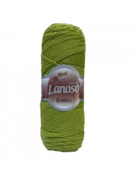 Lanoso Bonito цвет 911 болотный Lanoso 49% шерсть, 51% премиум акрил, длина в мотке 300 м.