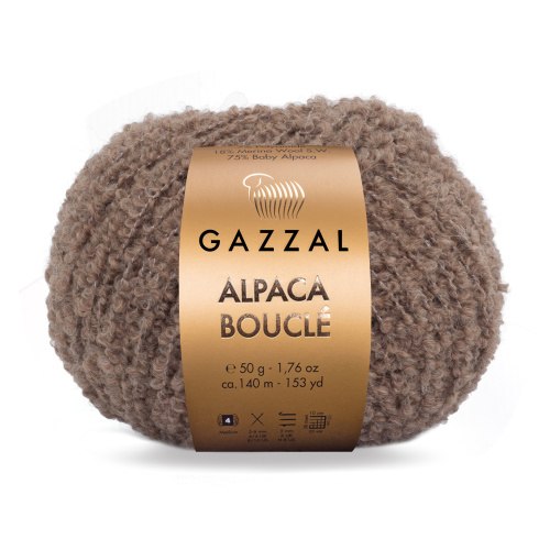 Пряжа Gazzal Alpaca Boucle цвет 126 Gazzal 75% ,беби альпака, 18% суперваш шерсть мериноса, 7% полиамид. Моток 50 гр. 140 м.