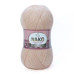Nako Angora Luks цвет 10042 Nako 5% мохер, 15 % шерсть, 80% премиум акрил, длина в мотке 550 м.