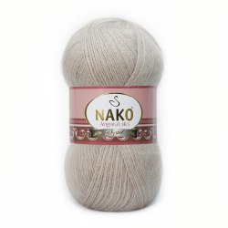 Nako Angora Luks цвет 10344 Nako 5% мохер, 15 % шерсть, 80% премиум акрил, длина в мотке 550 м.