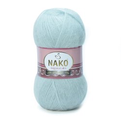 Nako Angora Luks цвет 10471 мятный Nako 5% мохер, 15 % шерсть, 80% премиум акрил, длина в мотке 550 м.